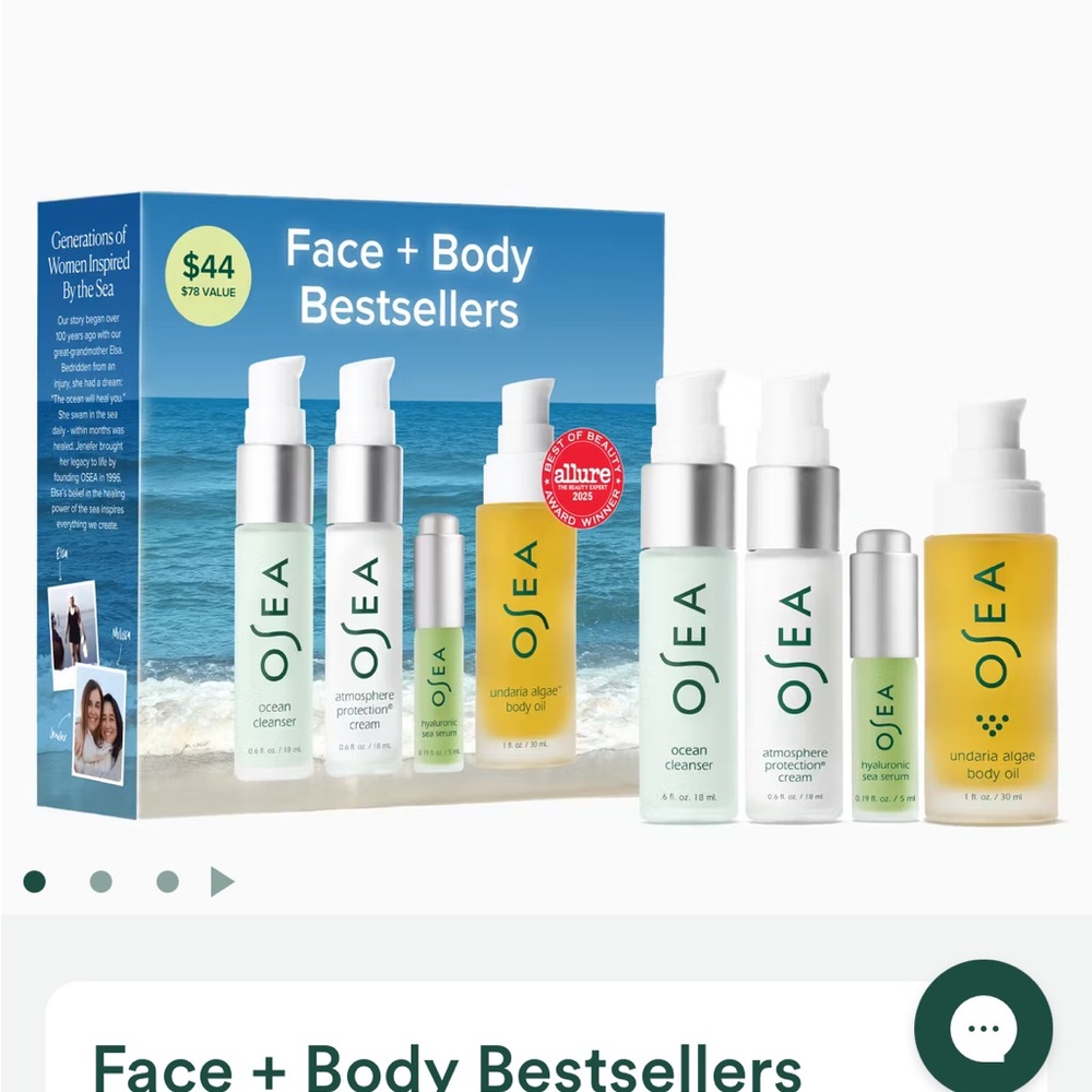 Sea Skincare Essentials Set with White and Green Packaging